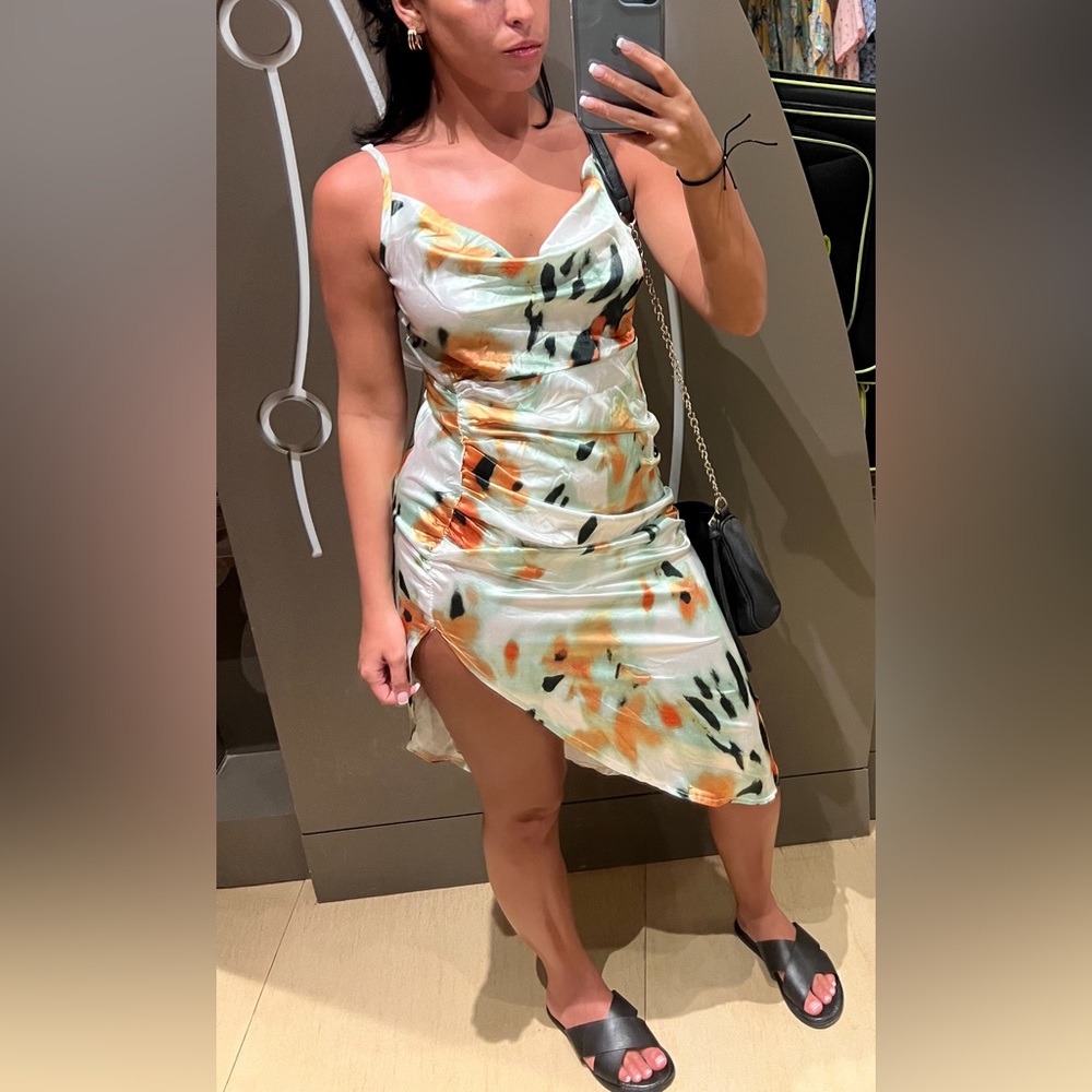 Shein Asymmetrical Tricolor Dress